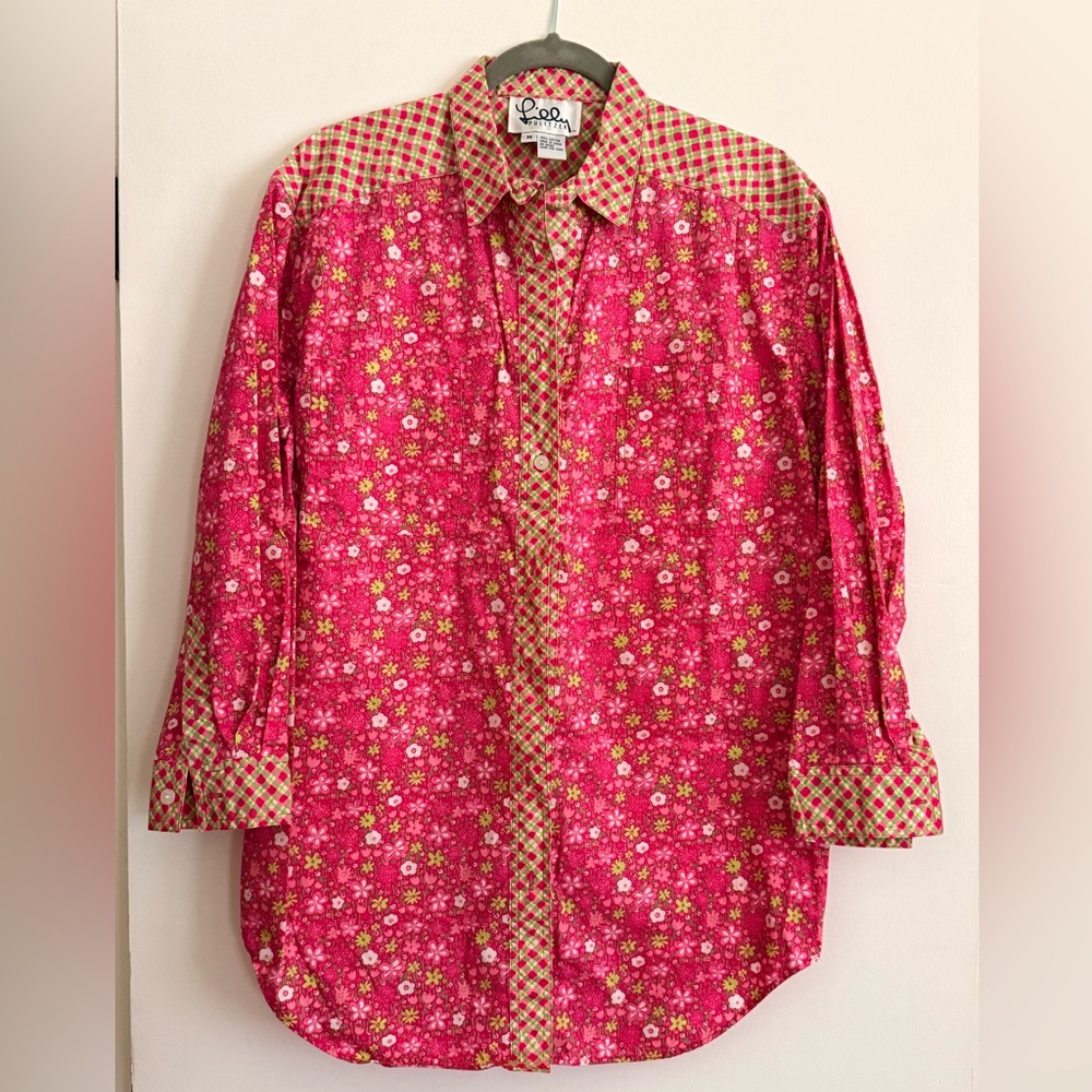 Lilly Pulitzer Vintage Cotton Poplin Shirt
